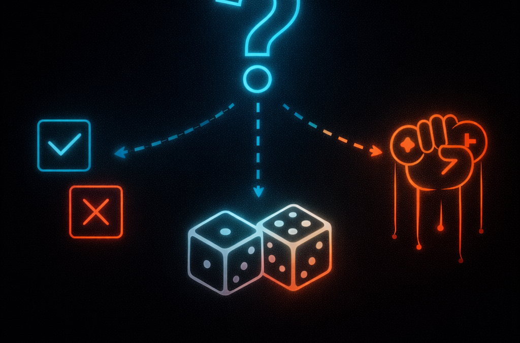 Mikrodeczyje, niedeterminizm i iluzja kontroli